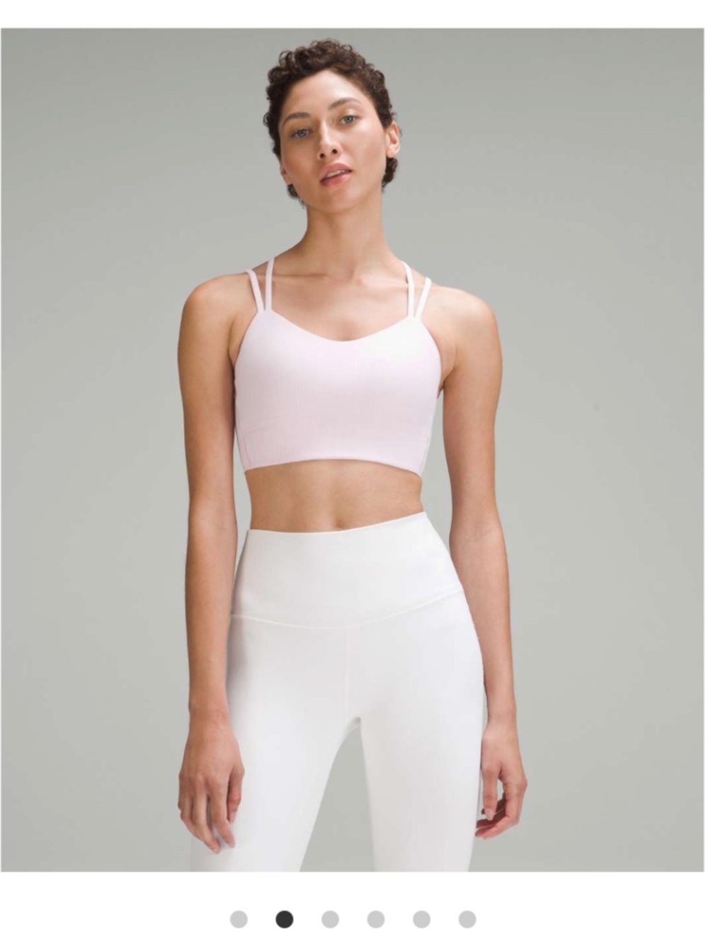Lululemon Like a Cloud Ribbed Longline Bra Meadowsweet Pink 8